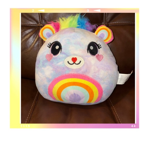 Idea Nuova Cuddly Crew Soft Squishy 8" Plush Rainbow
 Bear - Picture 1 of 5